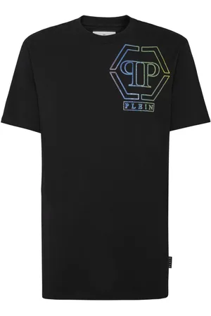 Philipp Plein Hexagon rhinestone-embellished cotton T-shirt