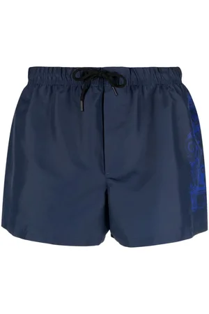 VERSACE Cartouche-print swim shorts