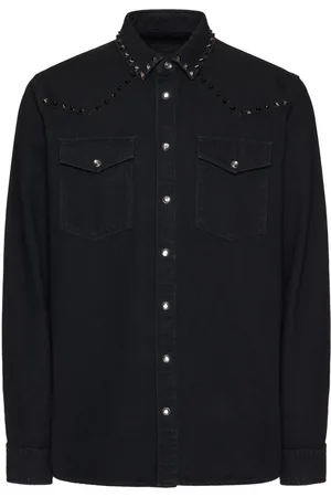 VALENTINO GARAVANI Untitled studs long-sleeve denim shirt