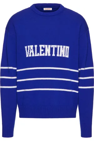VALENTINO GARAVANI Logo-intarsia crew-neck jumper