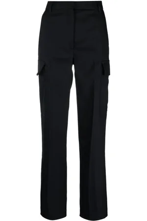 Stella McCartney Pressed-crease cargo-pocket straight trousers