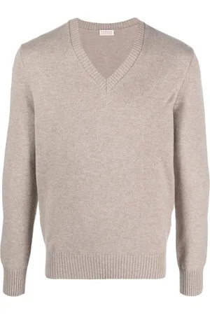 Fursac V-neck fine-knit jumper