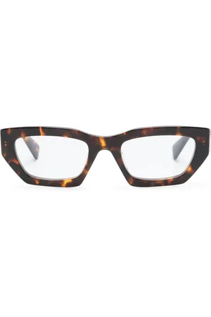 Miu Miu Tortoiseshell-effect rectangle-frame glasses