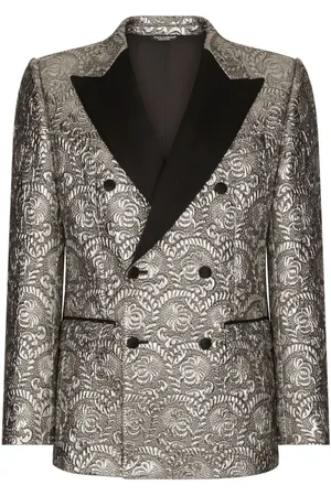 Dolce & Gabbana Satin-lapel jacquard tuxedo jacket