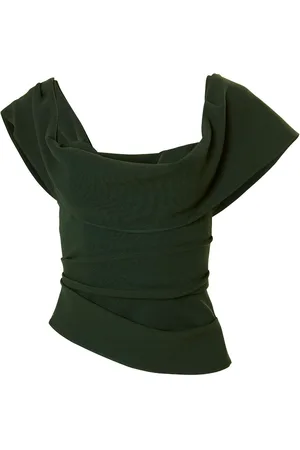 Carolina Herrera Off-shoulder draped corset top