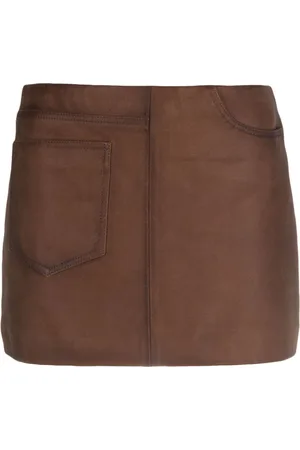 Manokhi Low-rise leather miniskirt