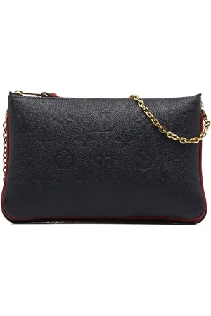Shop Louis Vuitton Double Zip Pochette (chain shoulder bag mini black,  M68568) by Mikrie