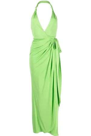 Staud Reagan halterneck wrap dress