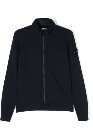 Stone Island Compass-patch zip-up cardigan