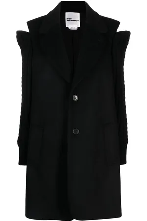 NOIR KEI NINOMIYA Cold-shoulder single-breasted coat