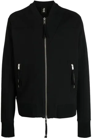 THOM KROM Band-collar zip-up bomber jacket