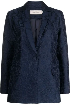 Silvia Tcherassi Cuneo jacquard single-breasted blazer