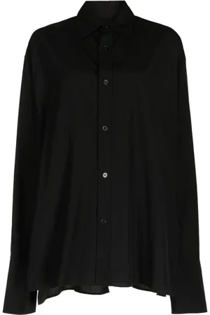 YOHJI YAMAMOTO Semi-sheer draped-panel shirt