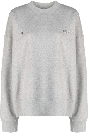 The Attico Logo-appliqué drop-shoulder cotton sweatshirt