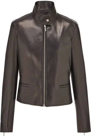Salvatore Ferragamo Zip-up leather biker jacket