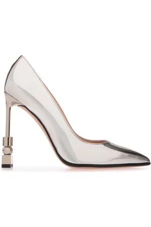 Bally Block 105mm metallic pumps