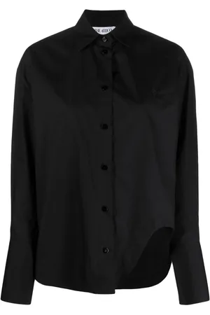The Attico Eliza logo-embroidered cotton shirt
