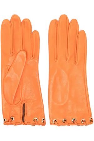 Manokhi Whipstitch-trim leather gloves
