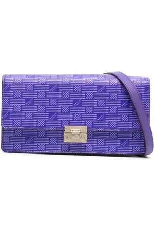MOREAU Gigi monogram-pattern leather shoulder bag