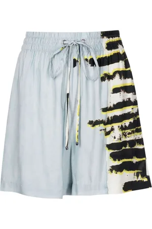Lenny Niemeyer Abstract-print drawstring short shorts