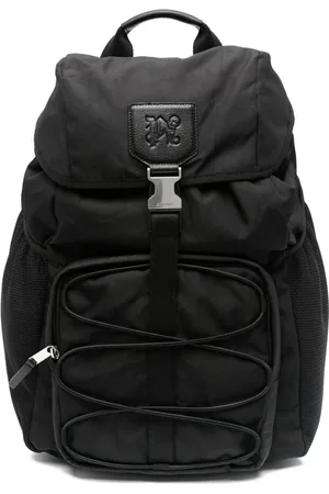Palm Angels Monogram-debossed canvas backpack