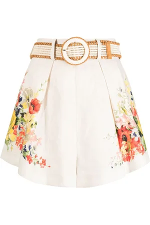 ZIMMERMANN Alight floral-print linen shorts