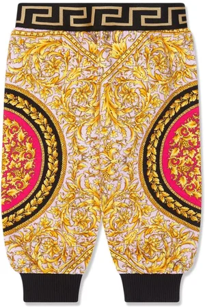 VERSACE Barocco-print jersey trousers