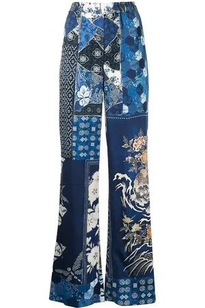 Roberto Cavalli Patchwork wide-leg trousers