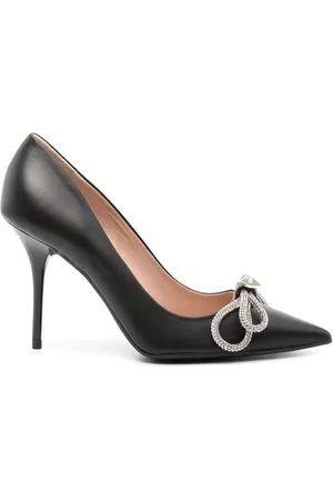 Moschino Logo-plaque bow 100mm pumps