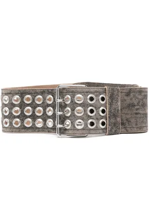 Vaquera Eyelet-embellished suede belt
