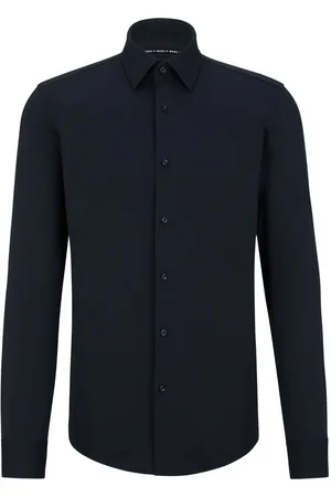HUGO BOSS Pointed-collar long-sleeve shirt
