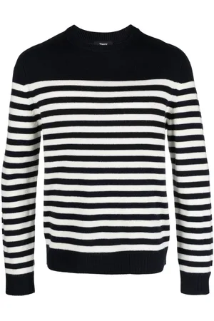 THEORY Latho striped cotton jumper