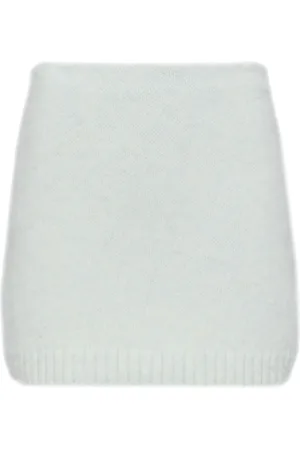 Prada Triangle-logo wool miniskirt