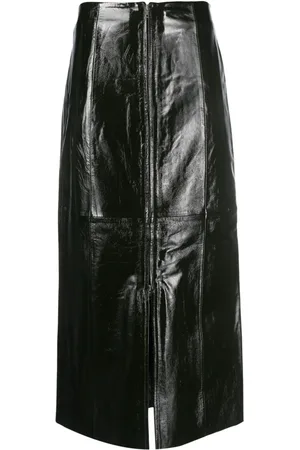 Gestuz IdanaGZ leather midi skirt