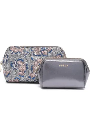 Furla Jacquard logo-plaque make-up bag