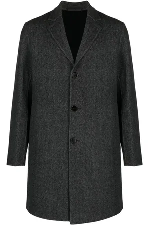 THEORY Herringbone single-breasted coat