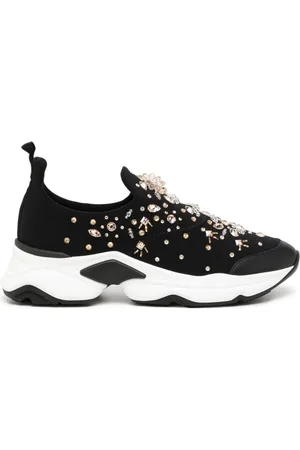 RENE CAOVILLA Morgana rhinestone-embellished sneakers