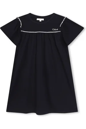 Chloé Logo-embroidered eyelet dress