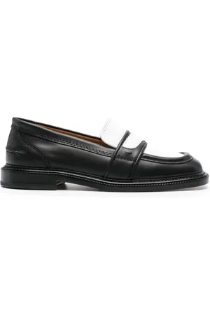Maison Kitsuné 25mm panelled leather loafers