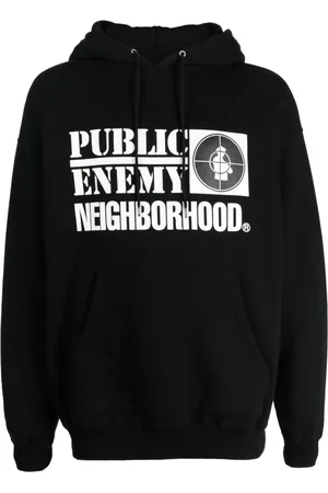NEIGHBORHOOD X Public Enemy logo-print cotton hoodie