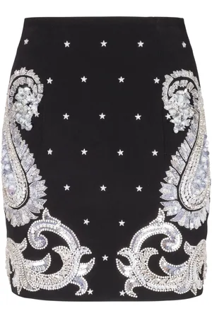 Balmain Paisley-embroidered miniskirt