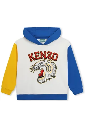 Kenzo Logo-embroidered colour-block hoodie