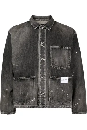 NEIGHBORHOOD Paint-splatter utility denim jacket