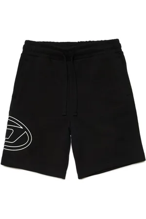 Diesel Pcurvebigoval logo-print cotton shorts