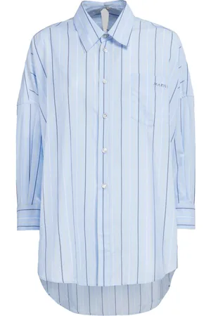 Marni Long-length striped cotton shirt