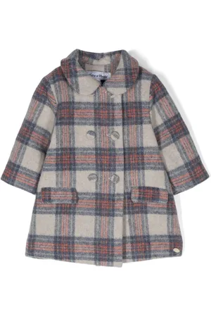 Tartine Et Chocolat Plaid check-print double-breasted coat