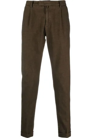 BRIGLIA Mid-rise tapered trousers