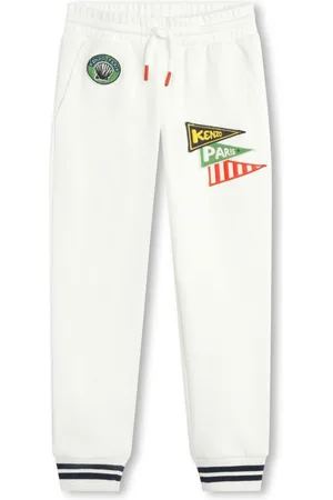 Kenzo Logo-appliqué cotton track trousers