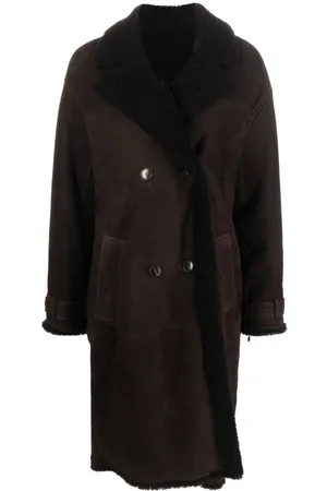 YVES SALOMON Double-breasted mid-length coat