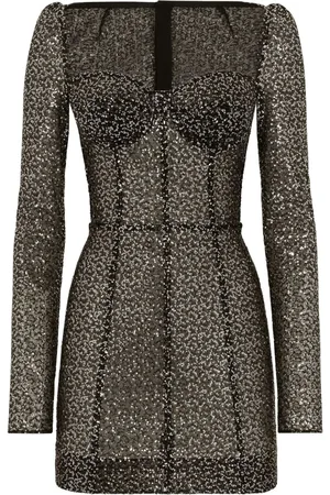 Dolce & Gabbana Sequin-embellished bustier minidress